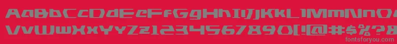 フォントdsmanexpand – 赤い背景に灰色の文字