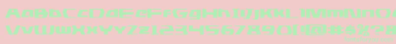 Fonte dsmanexpand – fontes verdes em um fundo rosa