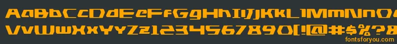 dsmanexpand-Schriftart – Orangefarbene Schriften auf schwarzem Hintergrund