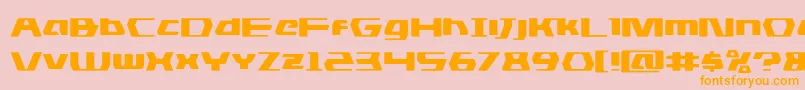 Czcionka dsmanexpand – pomarańczowe czcionki na różowym tle