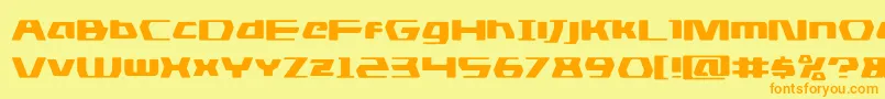 dsmanexpand-Schriftart – Orangefarbene Schriften auf gelbem Hintergrund