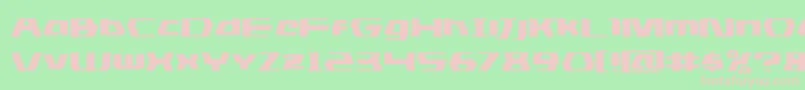 フォントdsmanexpand – 緑の背景にピンクのフォント