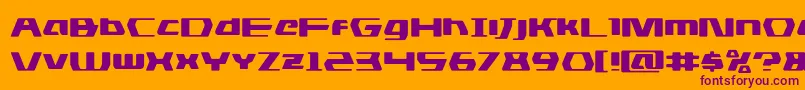dsmanexpand Font – Purple Fonts on Orange Background