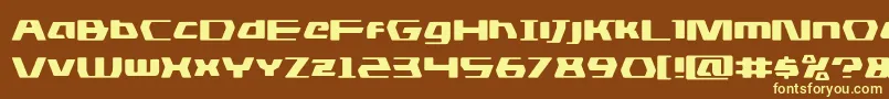 Czcionka dsmanexpand – żółte czcionki na brązowym tle