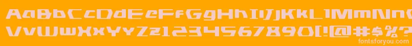 dsmanexpand Font – Pink Fonts on Orange Background