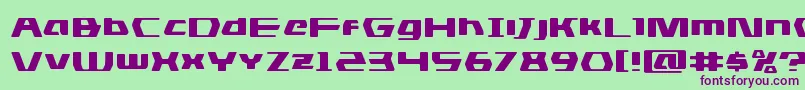 dsmanexpand-Schriftart – Violette Schriften auf grünem Hintergrund