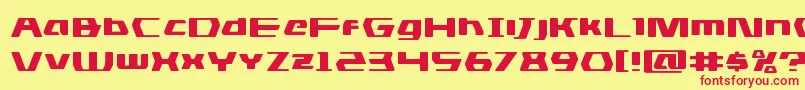 dsmanexpand-fontti – punaiset fontit keltaisella taustalla