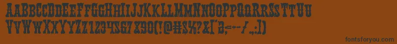 Texasranger Font – Black Fonts on Brown Background