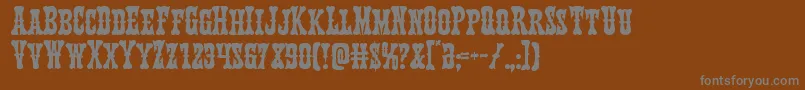 Więcej informacji o czcionce Texasranger Czcionka Texasranger – szare czcionki na brązowym tle