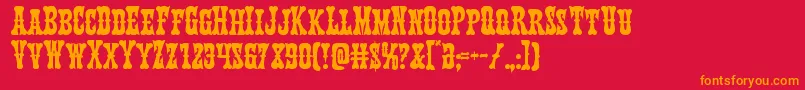 Texasranger Font – Orange Fonts on Red Background