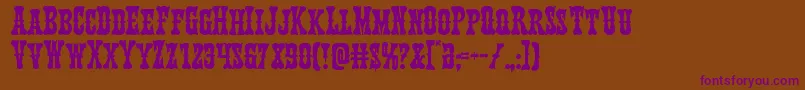 Texasranger Font – Purple Fonts on Brown Background