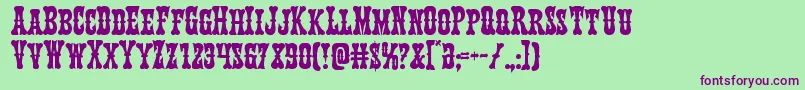 Texasranger Font – Purple Fonts on Green Background