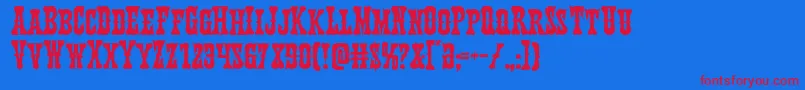 Texasranger Font – Red Fonts on Blue Background