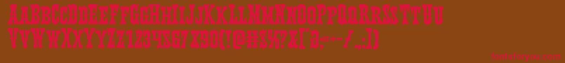 Texasranger Font – Red Fonts on Brown Background
