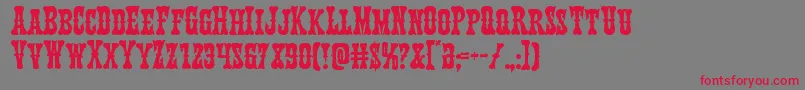 Texasranger Font – Red Fonts on Gray Background