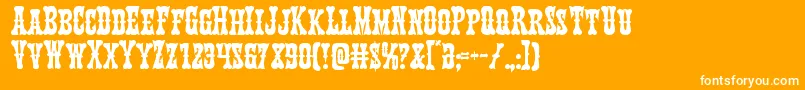 Texasranger Font – White Fonts on Orange Background