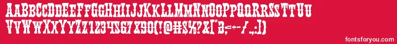 Шрифт Texasranger – белые шрифты на красном фоне