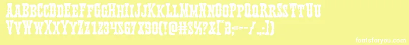 Texasranger Font – White Fonts on Yellow Background