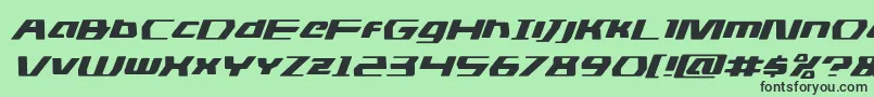 dsmanexpandital Font – Black Fonts on Green Background
