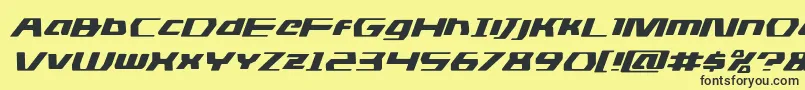 dsmanexpandital Font – Black Fonts on Yellow Background