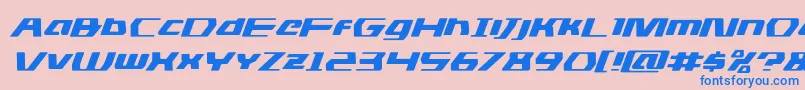 dsmanexpandital Font – Blue Fonts on Pink Background
