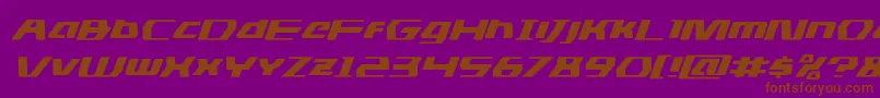 dsmanexpandital Font – Brown Fonts on Purple Background