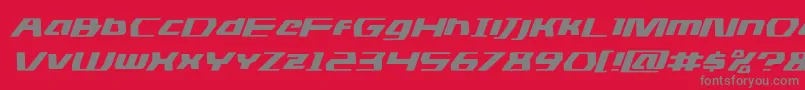 dsmanexpandital Font – Gray Fonts on Red Background