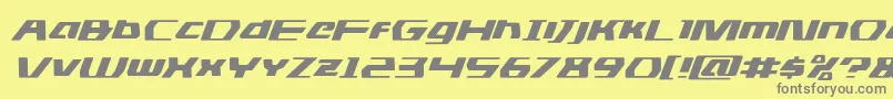 dsmanexpandital-fontti – harmaat kirjasimet keltaisella taustalla