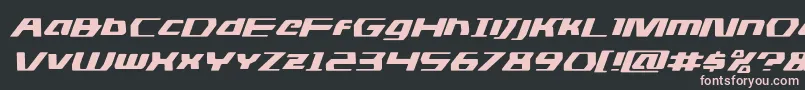 dsmanexpandital Font – Pink Fonts on Black Background