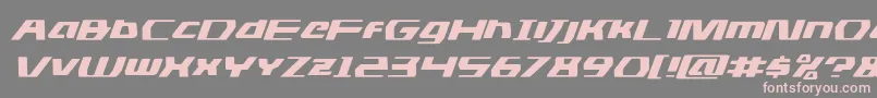 dsmanexpandital Font – Pink Fonts on Gray Background