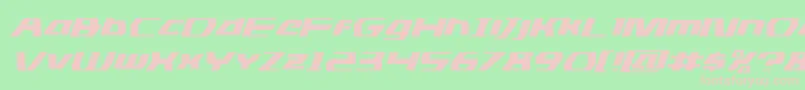 dsmanexpandital-fontti – vaaleanpunaiset fontit vihreällä taustalla