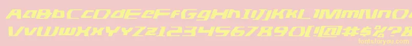 dsmanexpandital Font – Yellow Fonts on Pink Background