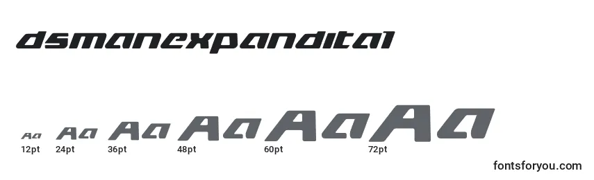 Размеры шрифта Dsmanexpandital (125590)