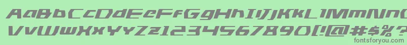 dsmanexpandital Font – Gray Fonts on Green Background