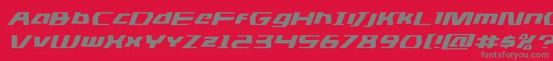 dsmanexpandital Font – Gray Fonts on Red Background