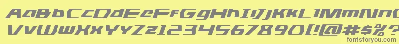 dsmanexpandital Font – Gray Fonts on Yellow Background