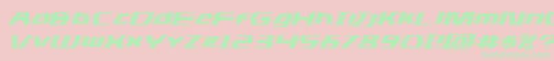 dsmanexpandital Font – Green Fonts on Pink Background