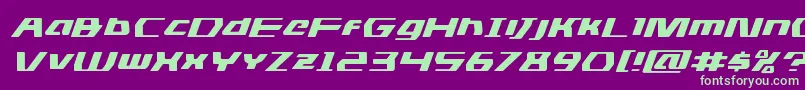 dsmanexpandital Font – Green Fonts on Purple Background