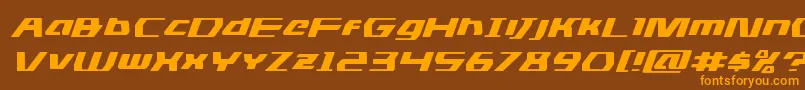 dsmanexpandital Font – Orange Fonts on Brown Background