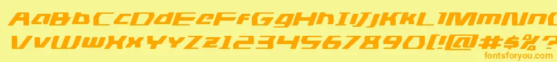 dsmanexpandital Font – Orange Fonts on Yellow Background