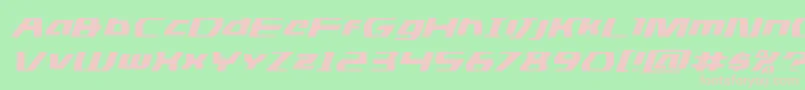 dsmanexpandital Font – Pink Fonts on Green Background