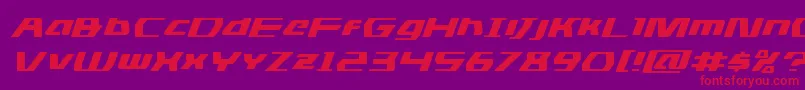 dsmanexpandital Font – Red Fonts on Purple Background