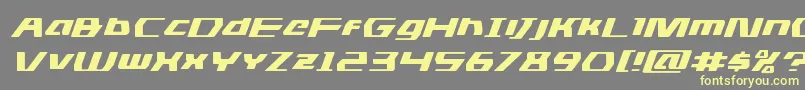 dsmanexpandital Font – Yellow Fonts on Gray Background