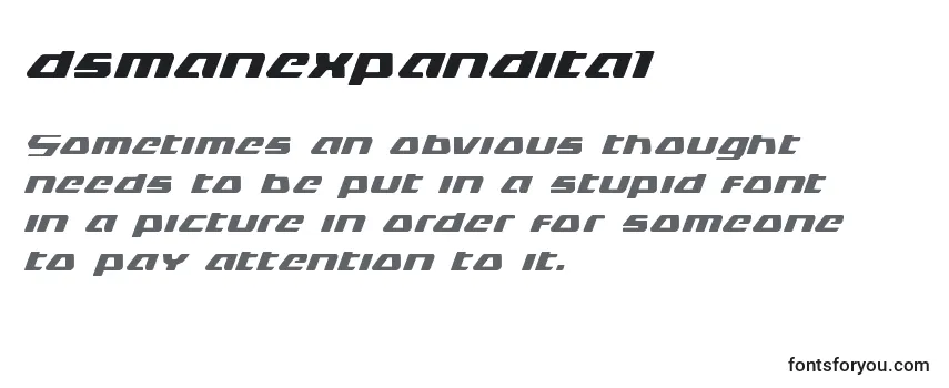 Обзор шрифта Dsmanexpandital (125591)