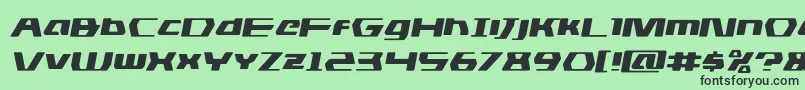 dsmanexpandsemital Font – Black Fonts on Green Background