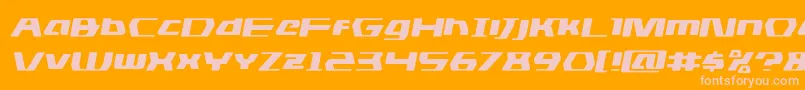 dsmanexpandsemital Font – Pink Fonts on Orange Background