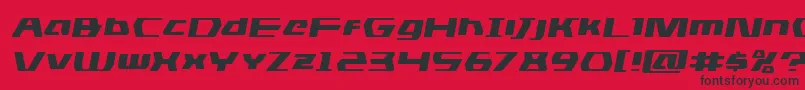 dsmanexpandsemital Font – Black Fonts on Red Background