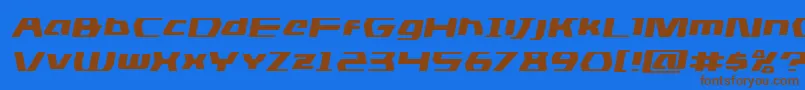 dsmanexpandsemital Font – Brown Fonts on Blue Background