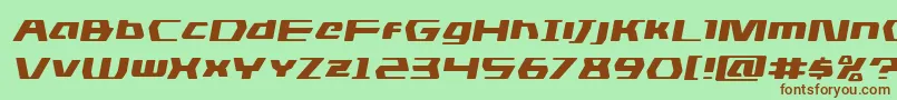 dsmanexpandsemital Font – Brown Fonts on Green Background