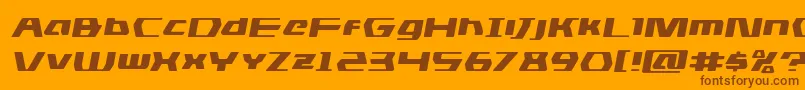 dsmanexpandsemital Font – Brown Fonts on Orange Background